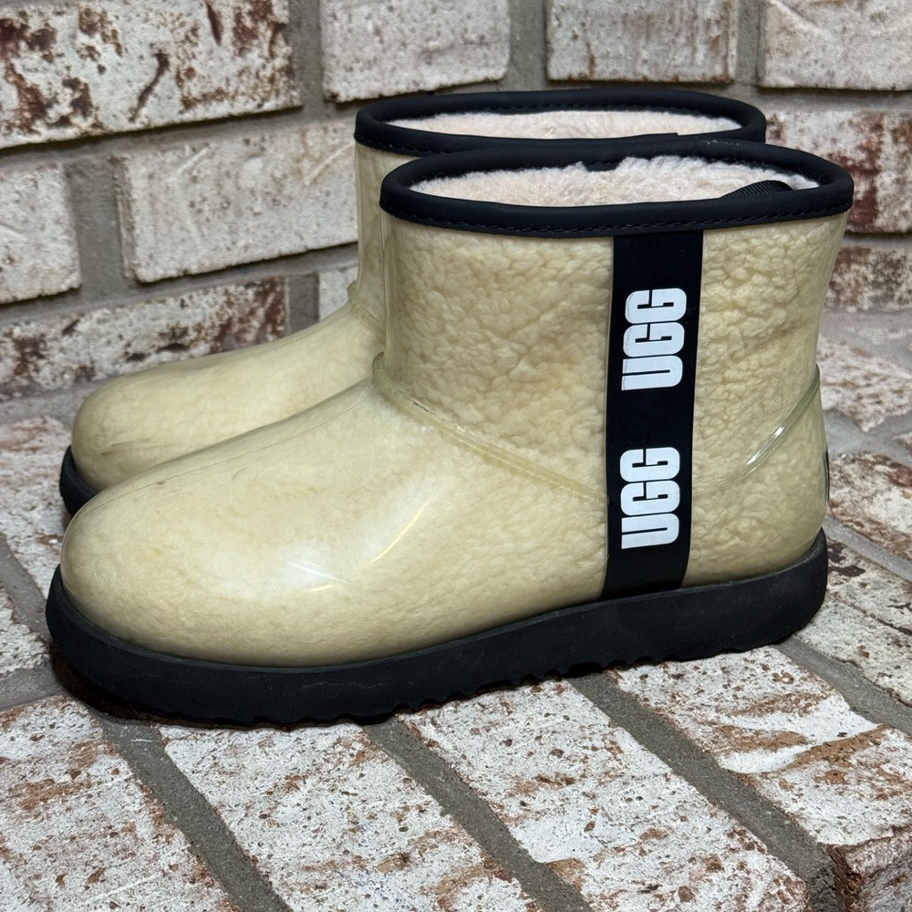 UGG Classic Clear Mini Waterproof Boots in Natural Black - Picture 2 of 9
